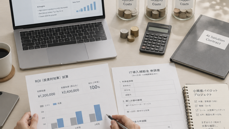 営業AI導入コストを抑えて成果を出す設計法